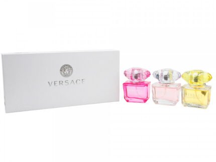 Versace 3 Piece Women's Mini Perfume Gift Set Luxury Fragrance Collection (30ml Each)